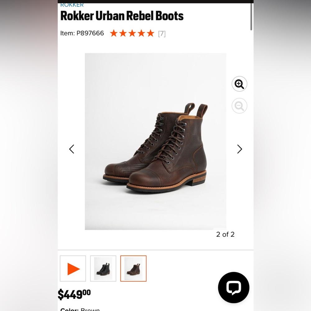 Men’s Rokker Urban Rebel Boots size 44